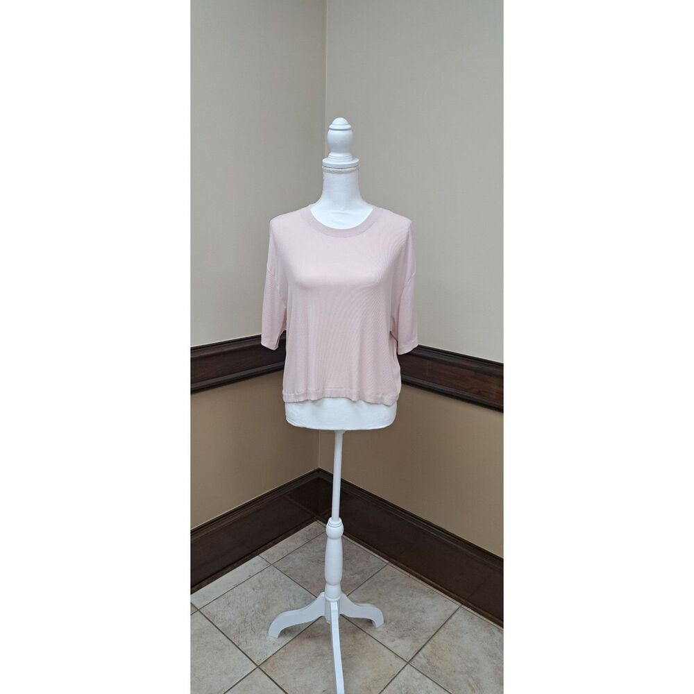American Eagle Soft & Sexy Ribbed Top | Pale Pink | Medium- feminine, romantic